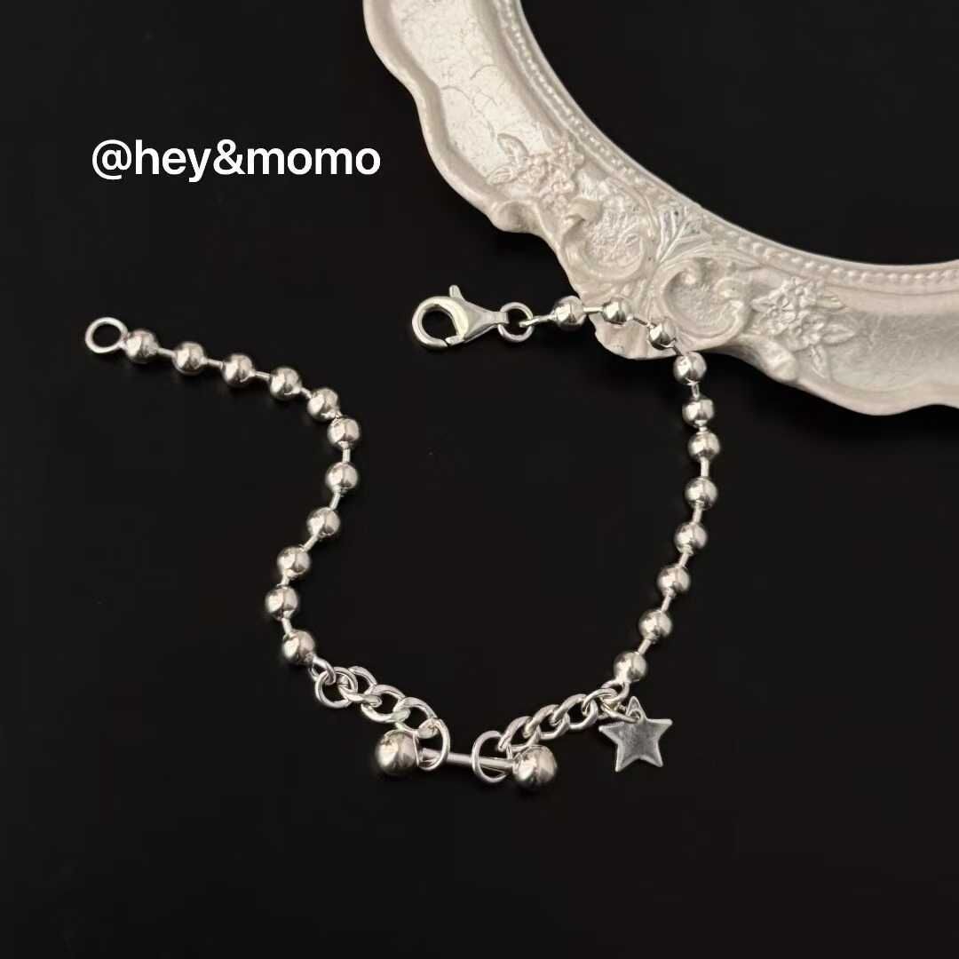HM5119 ⚪925 銀 星星銀球手鍊