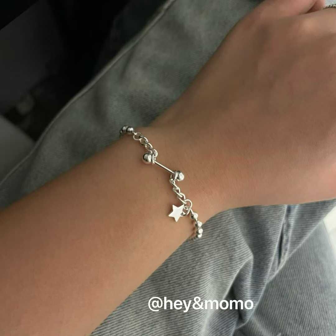 HM5119 ⚪925 銀 星星銀球手鍊