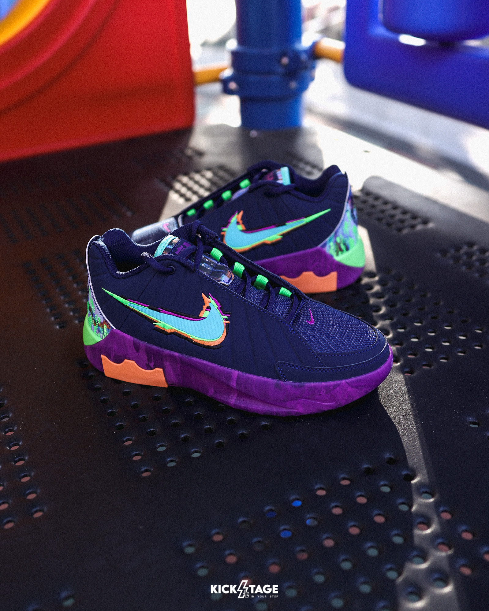 大童鞋 女鞋 NIKE LEBRON WITNESS IX GS  'King of the Court' 藍紫 緩震 透氣 支撐 運動 籃球鞋【HV2269-400】LBJ KOTC