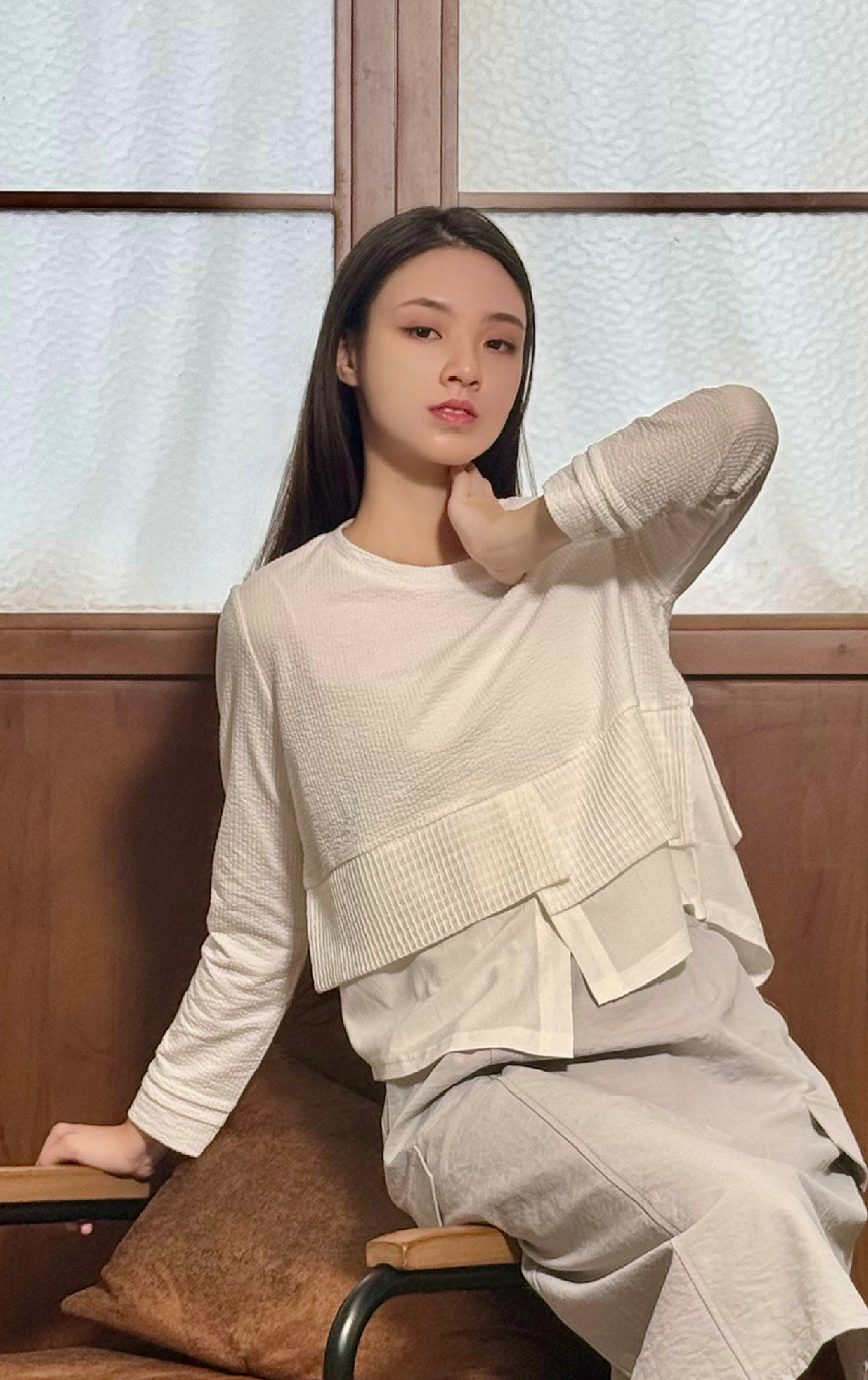 Patchwork Long-sleeve Top LT0315