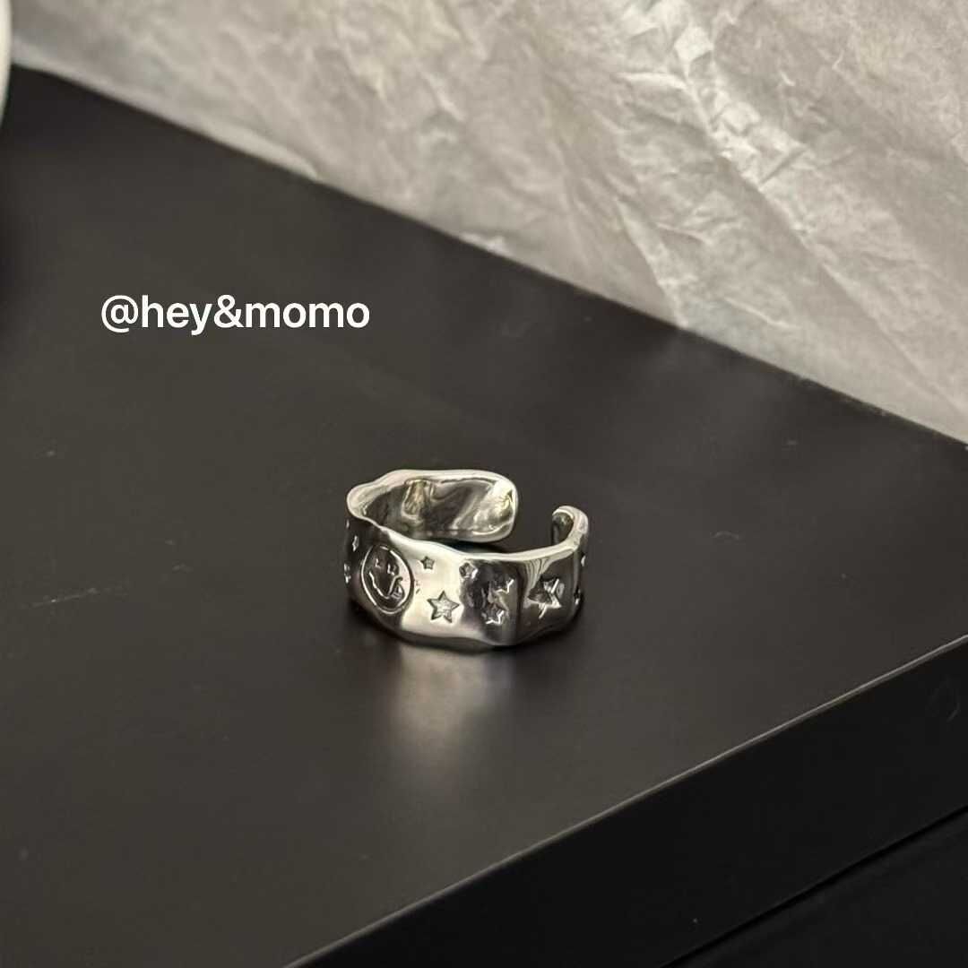 HM5126 ⚪925 銀 笑哈哈行星粗戒