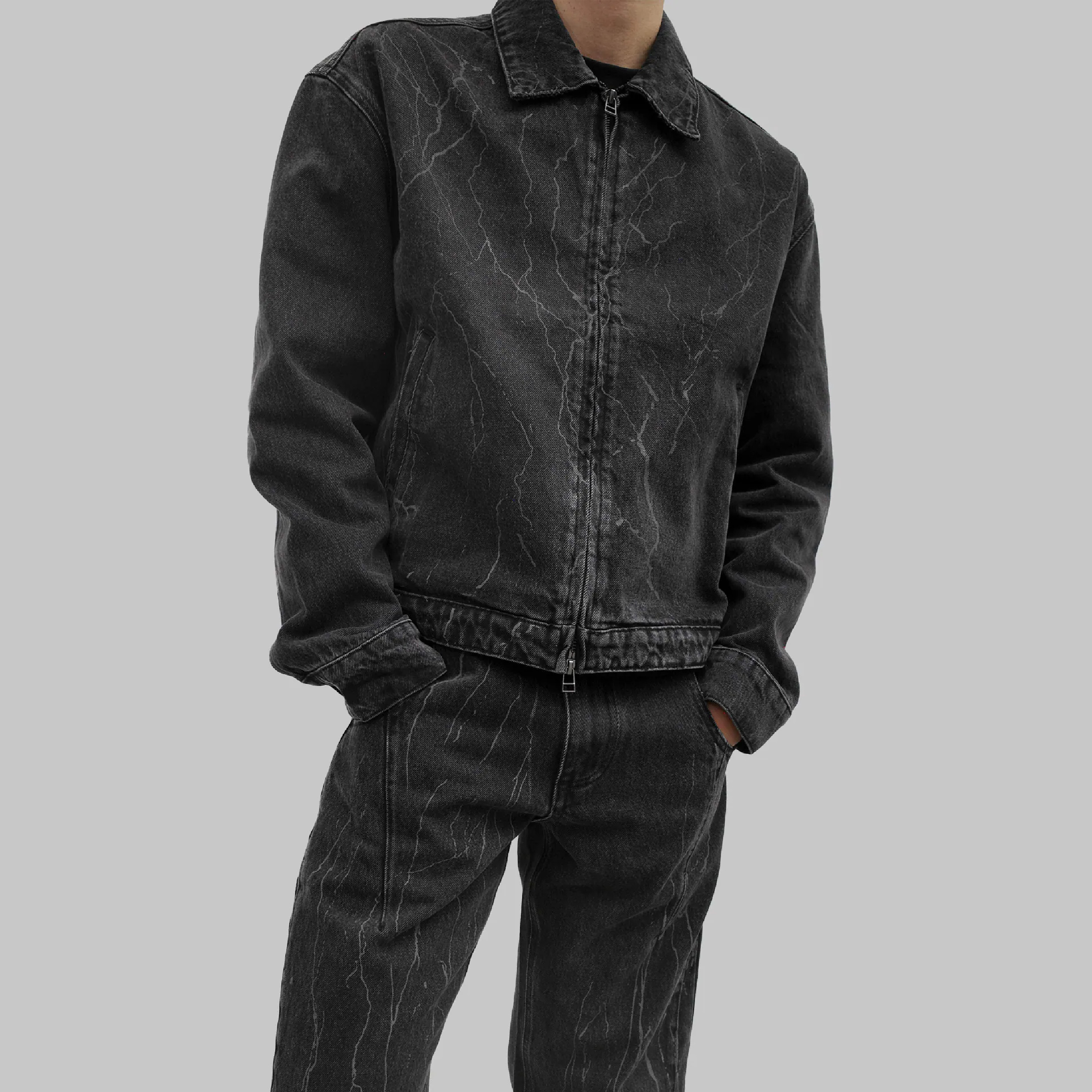 Anonymous Talking Zip-Up Denim Jacket 拉鍊牛仔外套