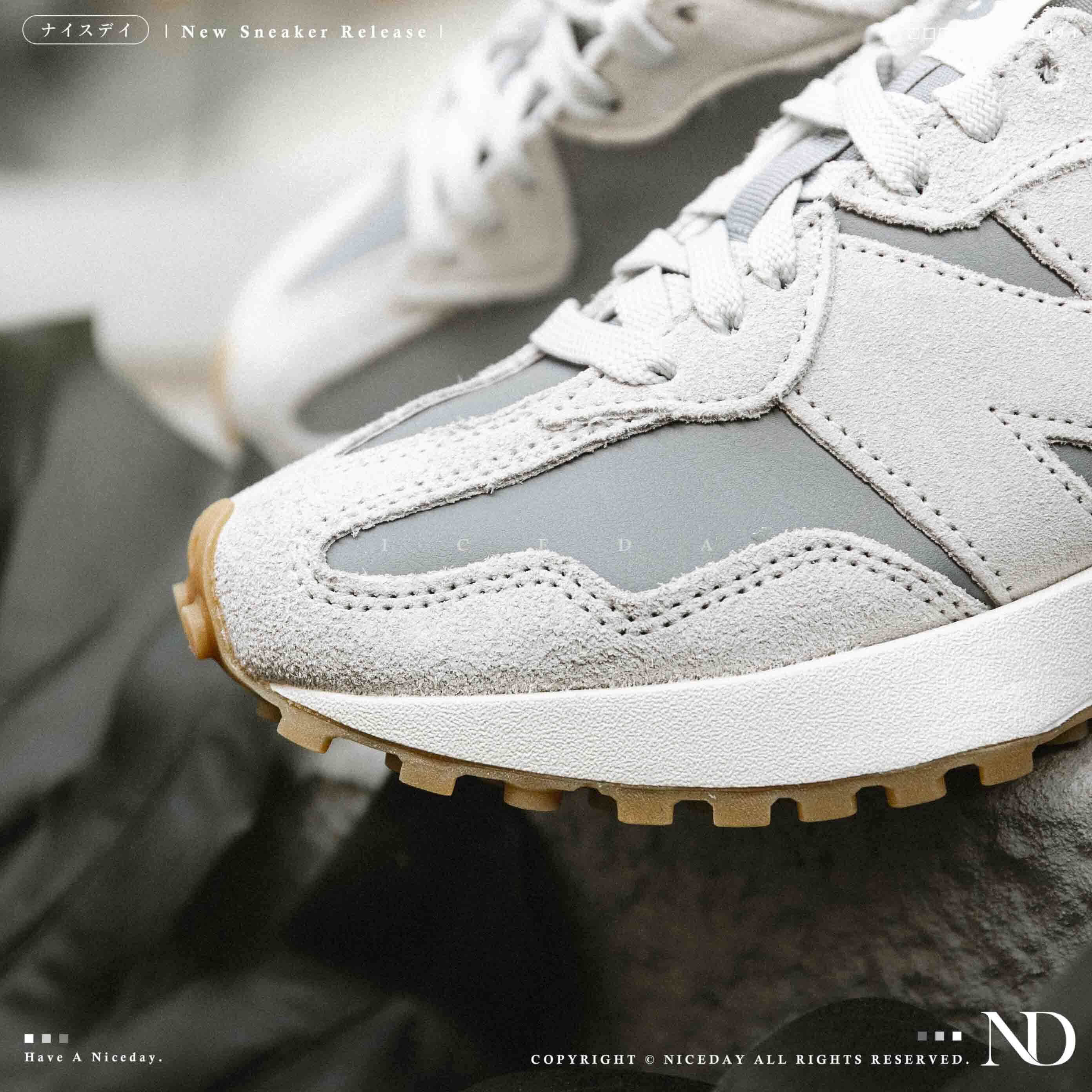 NICEDAY 現貨 New Balance 327 灰白 白灰 灰 海鹽 女鞋 復古 WS327KAY