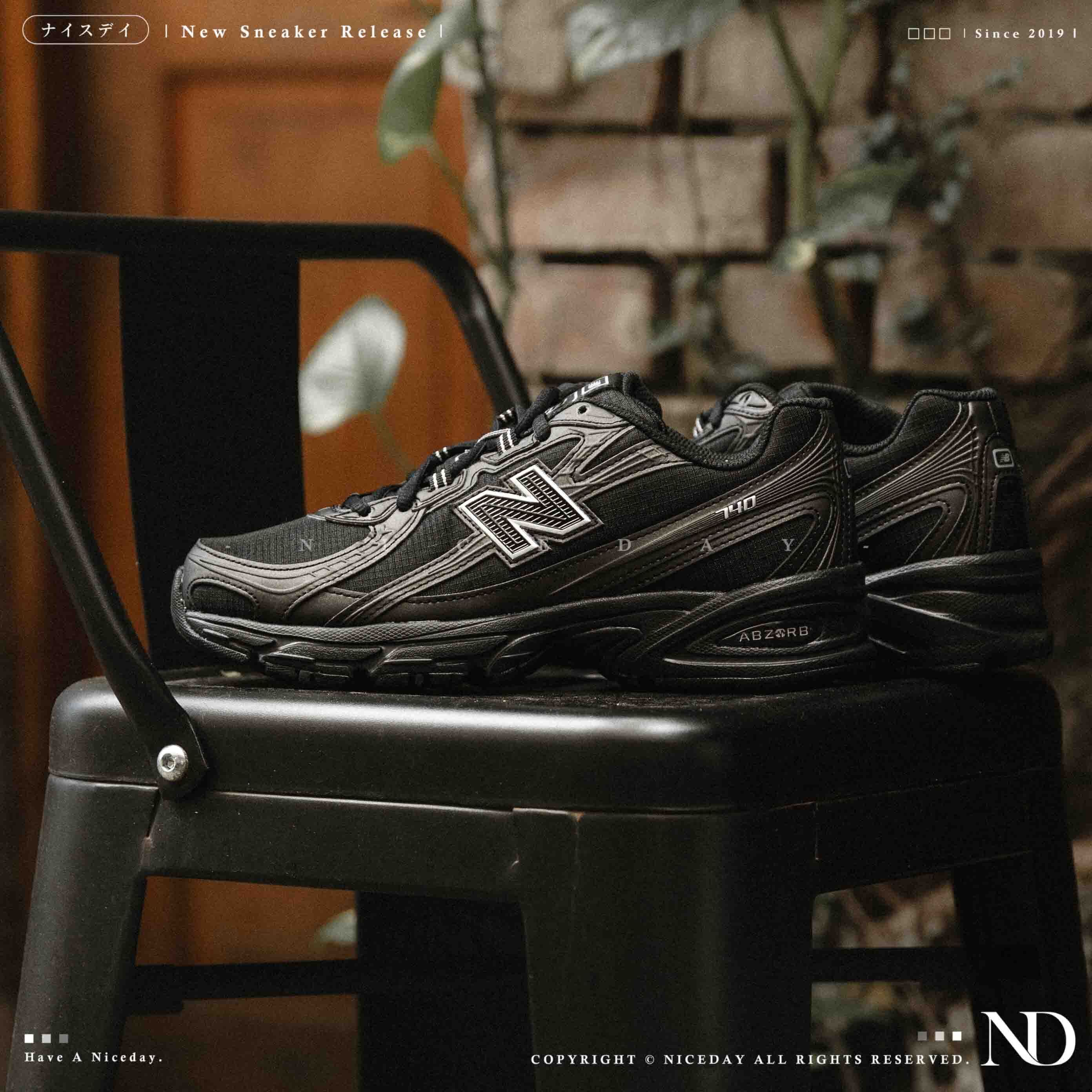 NICEDAY 現貨 New Balance 740 黑 黑魂 深灰 黑灰 金屬銀 黑銀 灰色 男女鞋 復古 U740BS2