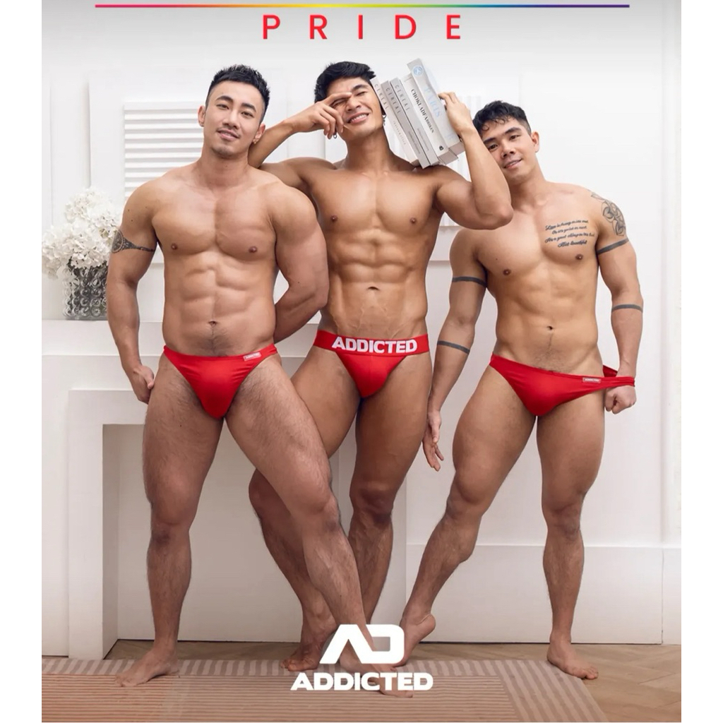 𝐀𝐃𝐃𝐈𝐂𝐓𝐄𝐃 AD985 COTTON BIKINI BRIEF 三角內褲 【G-Punch】