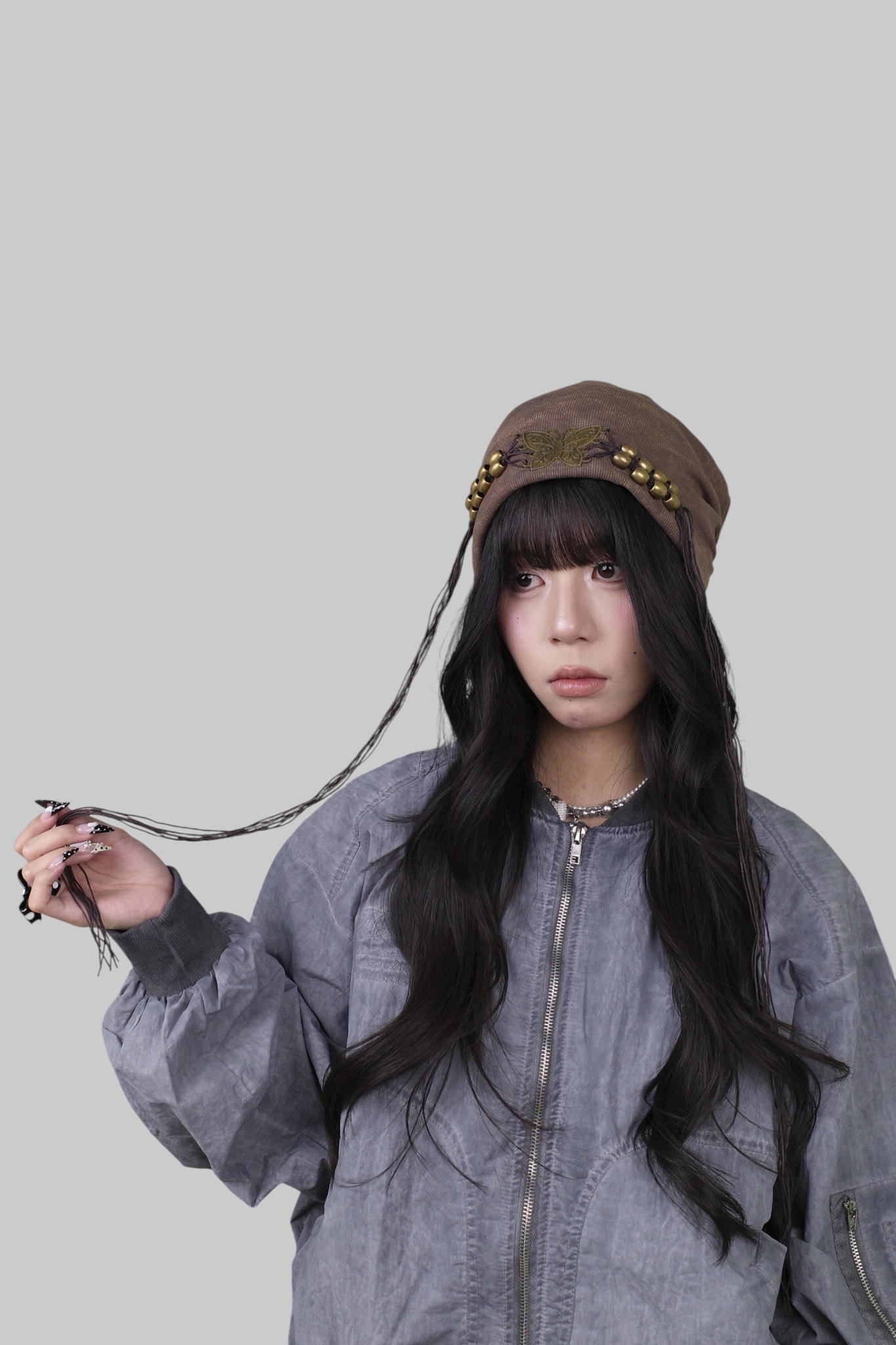 『Always_Good』金屬 配飾 毛帽 堆堆帽