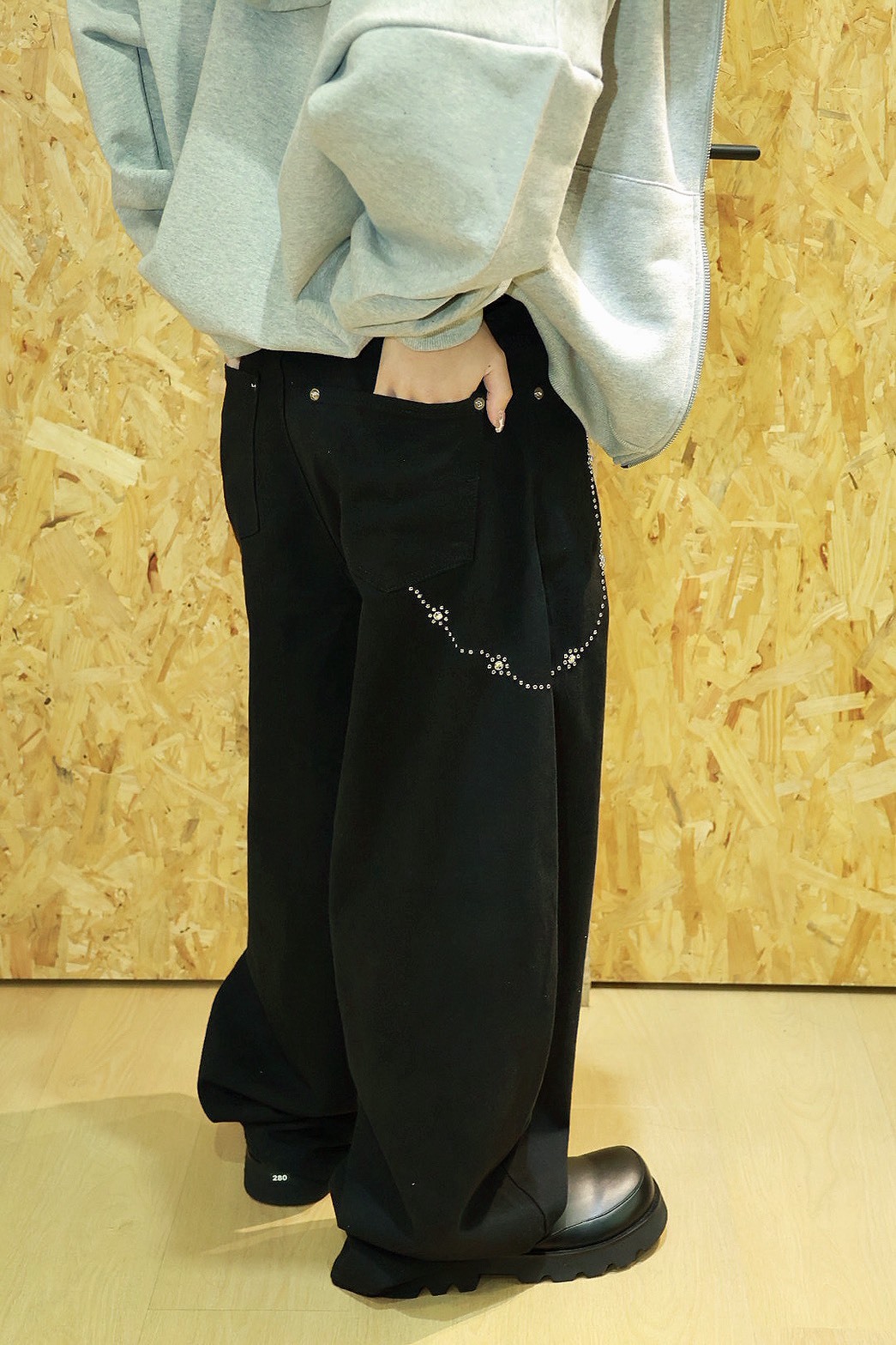 花花 五金 彎刀版型 #牛仔褲