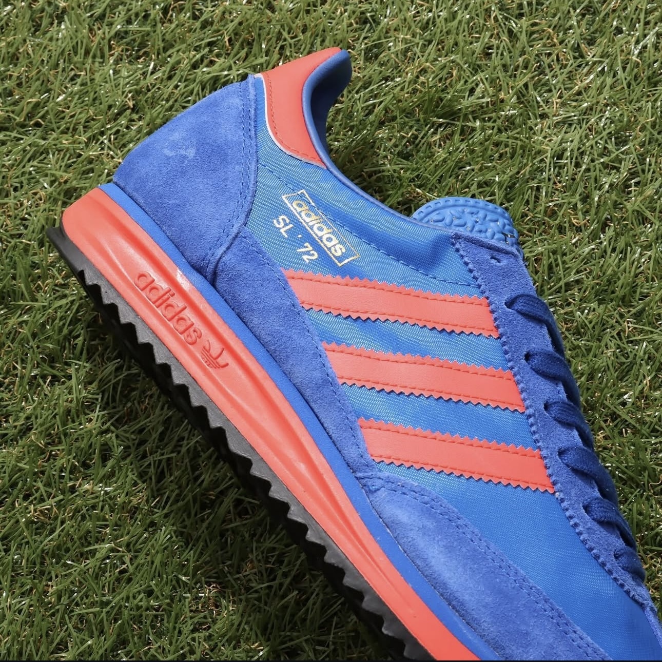 ADIDAS SL 72 RS 藍橘 亮藍 金標 麂皮 復古 休閒 IG4648