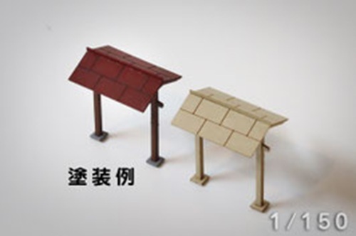 梅桜堂 AC-005-15U 1/150 小巷入口大門 兩入.未上色套件