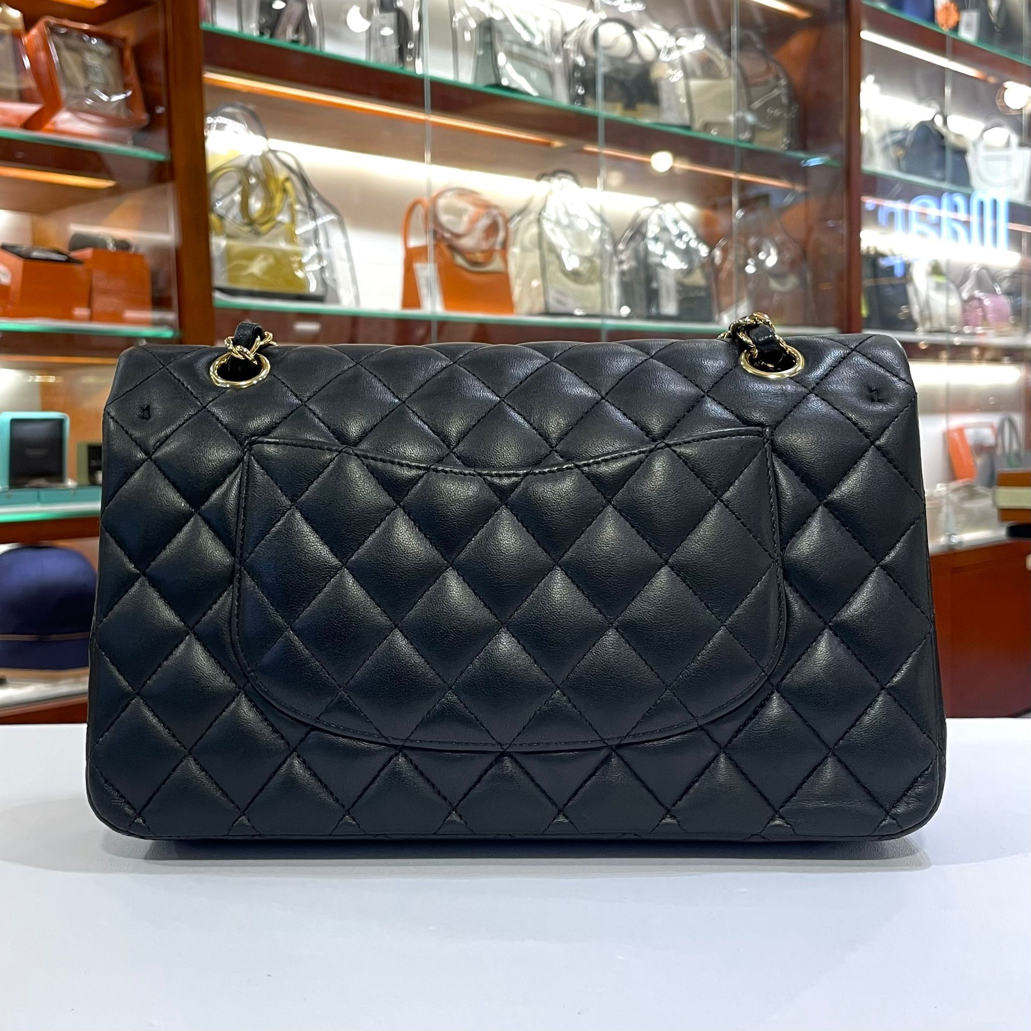 95%NEW二手CHANEL CF26 A01112 黑色羊皮/金扣 CLASSIC FLAP BAG #CF26 #兩年免費保養 @29開 #香榭站正品