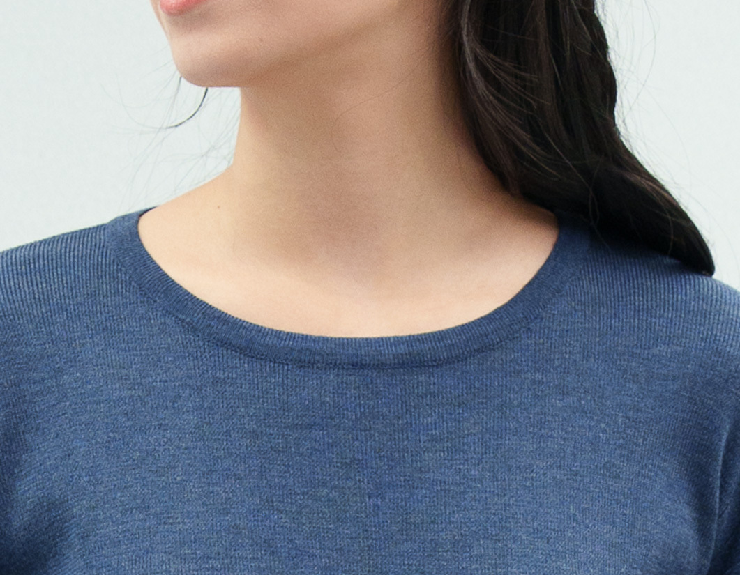 圓領針織衫包邊設計