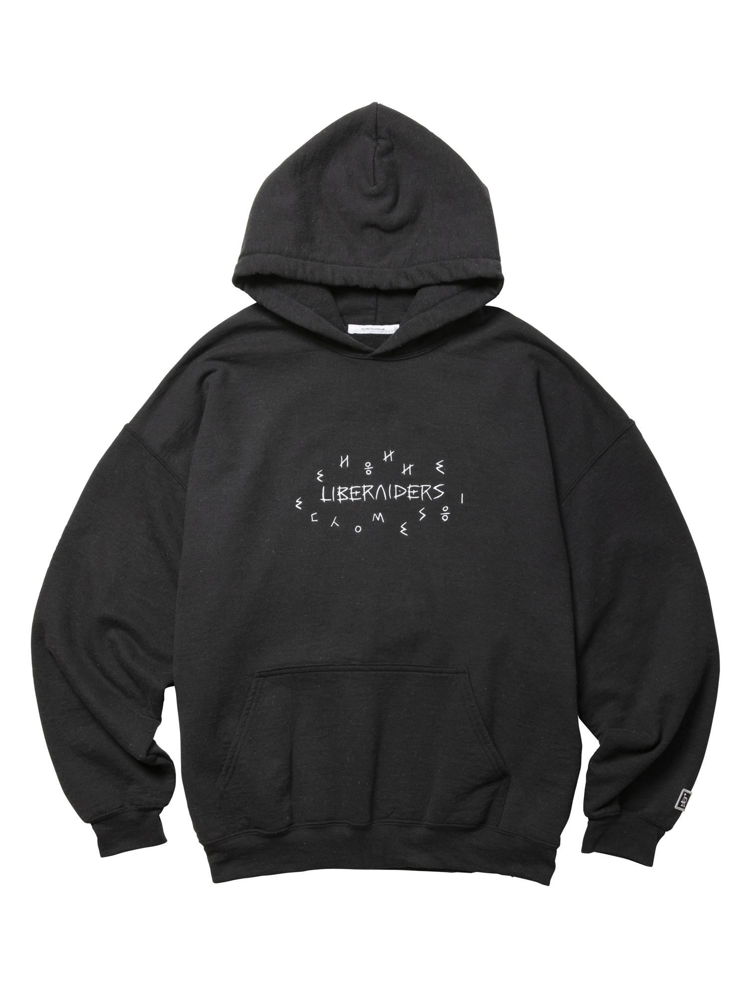 LIBERAIDERS TIFINAGH EMBROIDERY HOODIE 773122503 BLACK