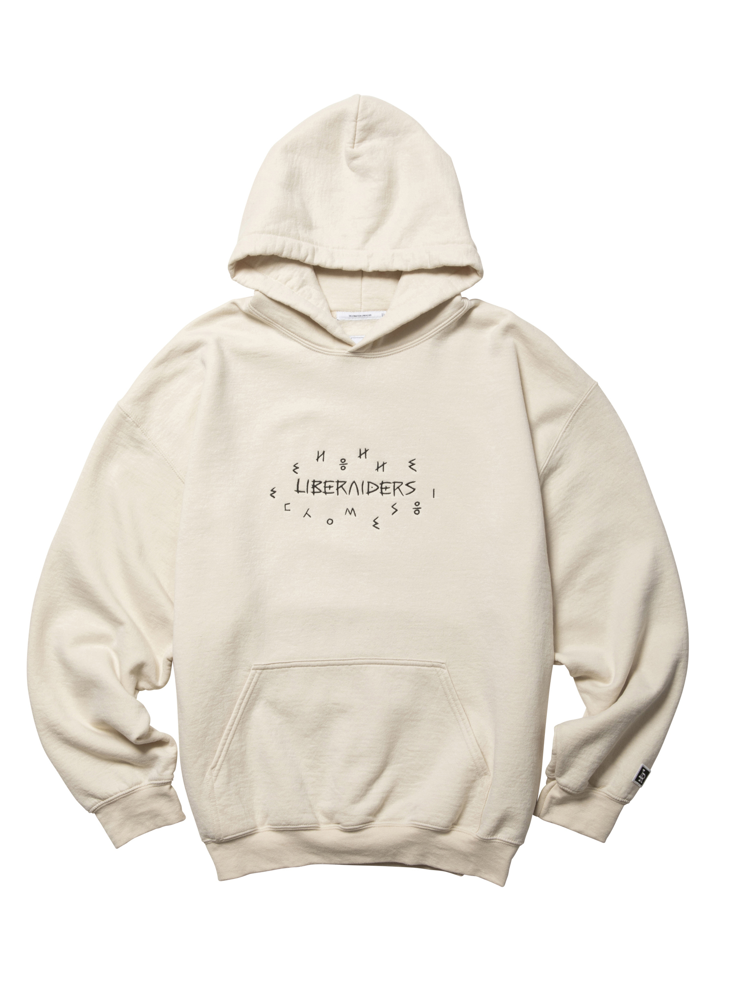 LIBERAIDERS TIFINAGH EMBROIDERY HOODIE 773122503 BEIGE