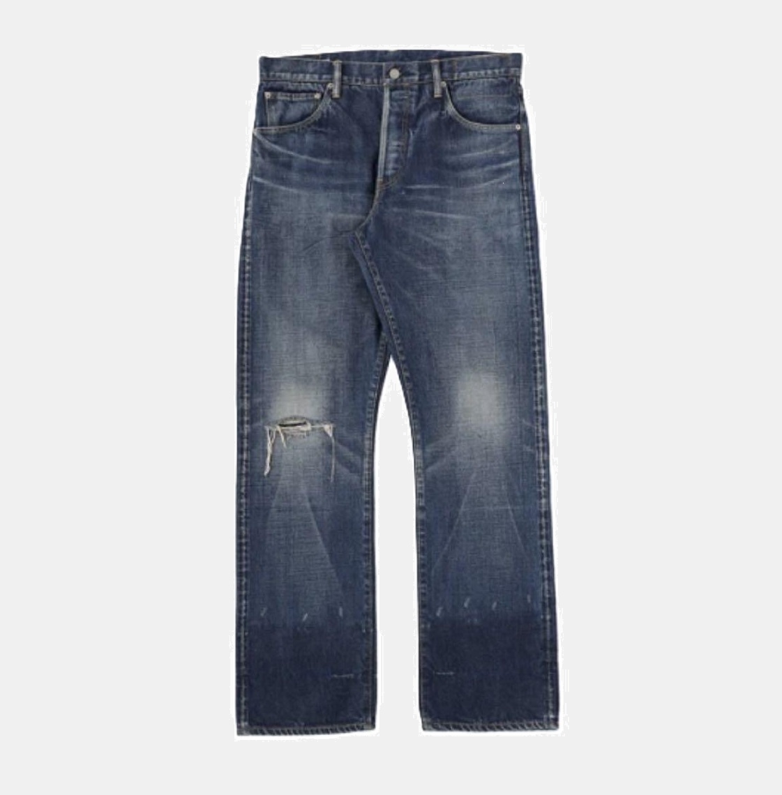 ON SALE: VISVIM SOCIAL SCULPTURE 16 DAMAGED-25 JEANS - SIZE 34 PRE ORDER ITEM (預訂中)