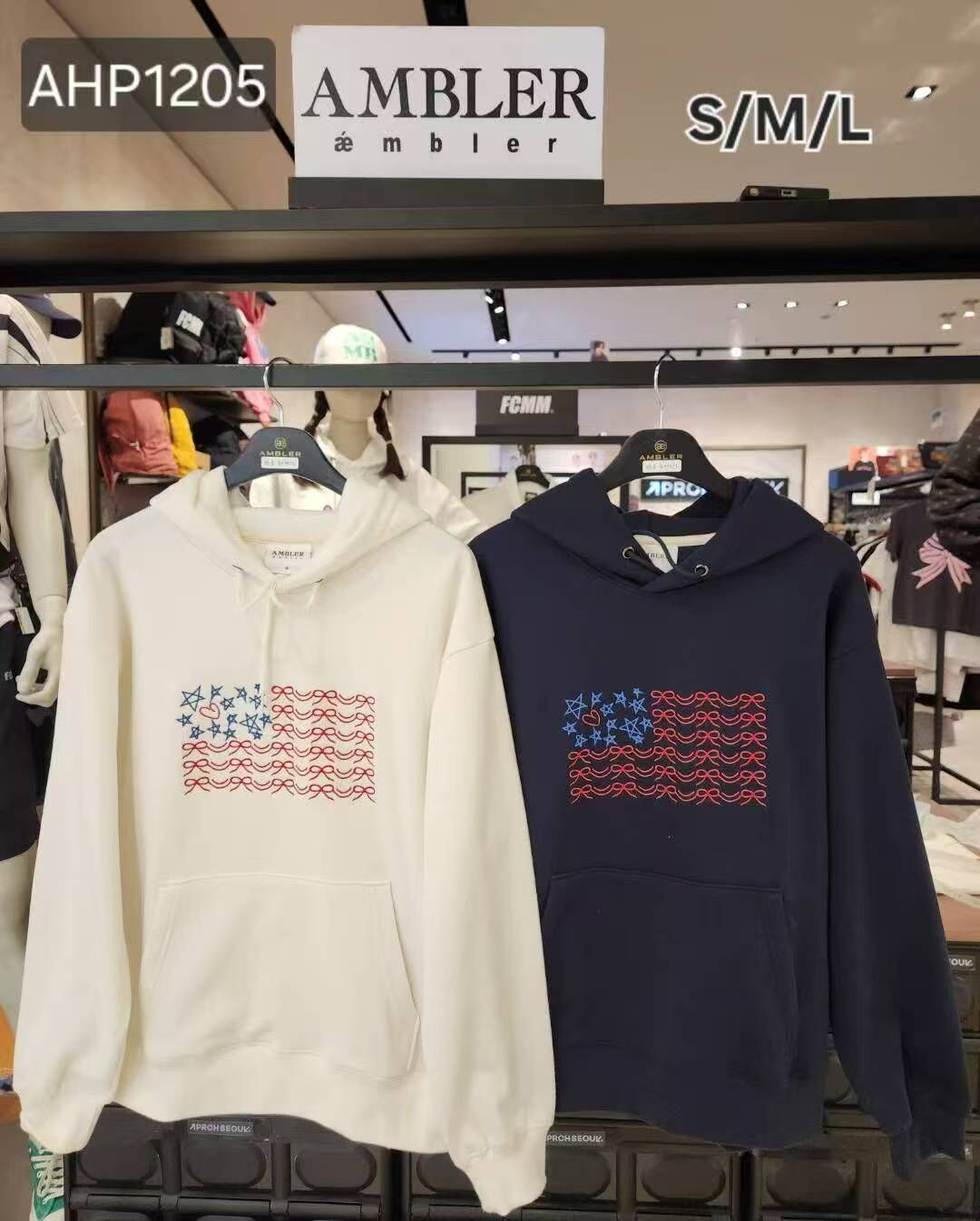 韓國代購 AMBLER 25年新款加絨連帽衛衣AHP1205