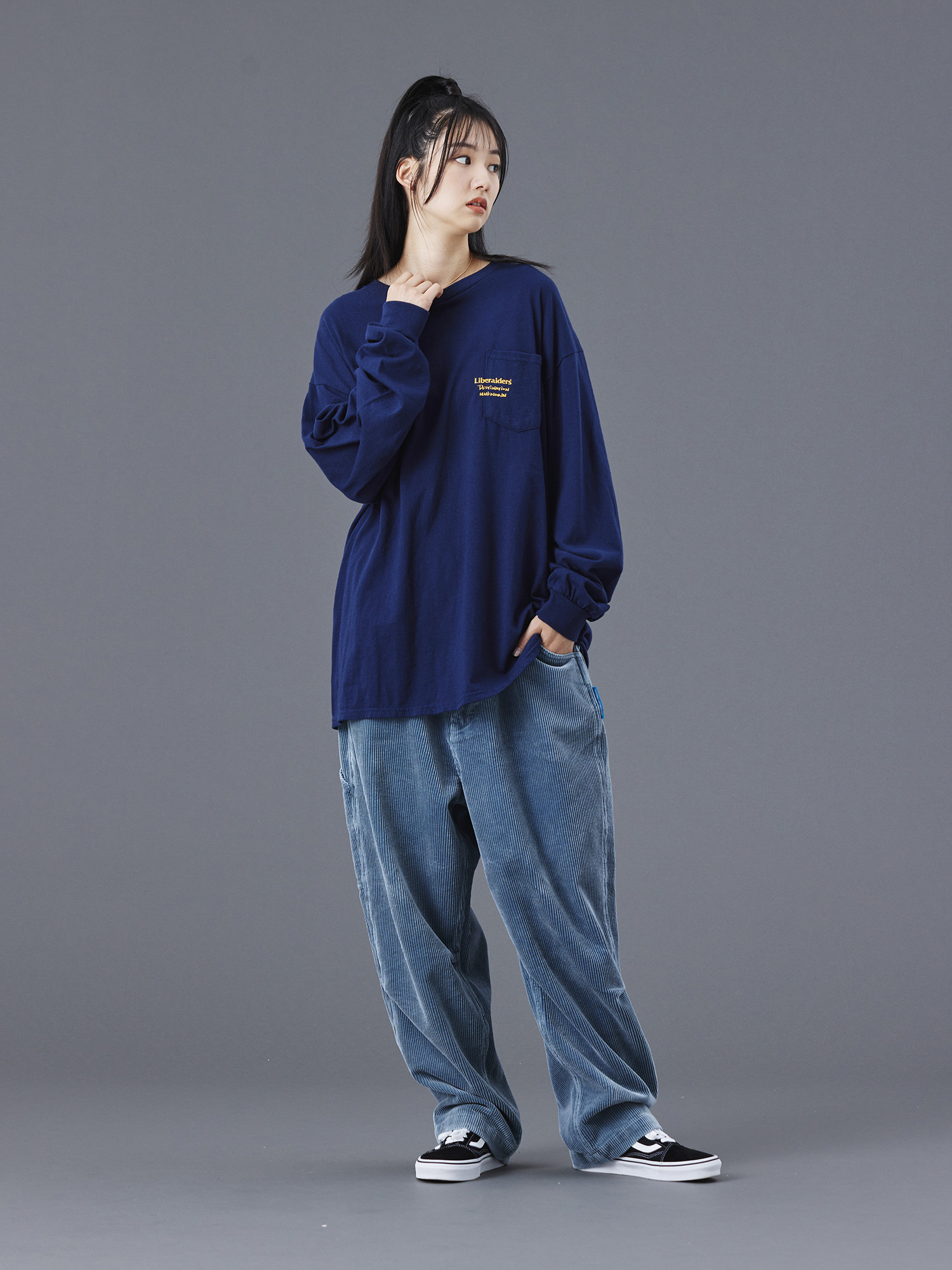 LIBERAIDERS HEADQUARTERS L/S TEE 775072503 NAVY
