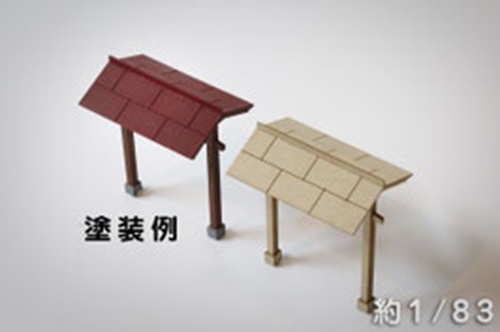 梅桜堂 AC-005-83U 1/83 小巷入口大門 兩入.未上色套件