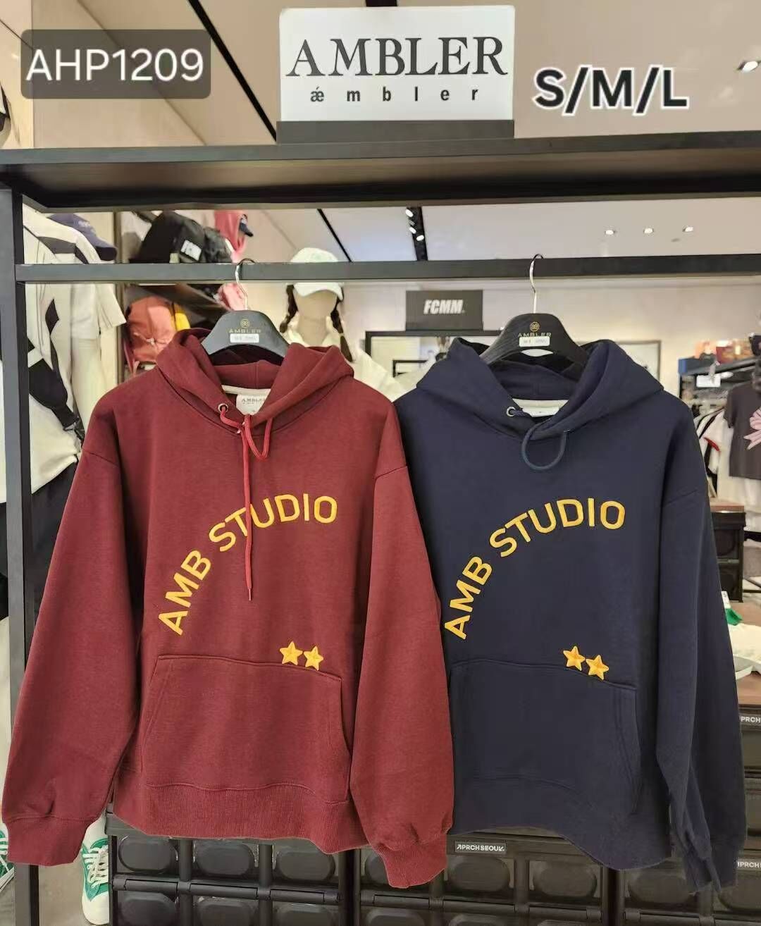 韓國代購 AMBLER 25年新款加絨連帽衛衣AHP1209