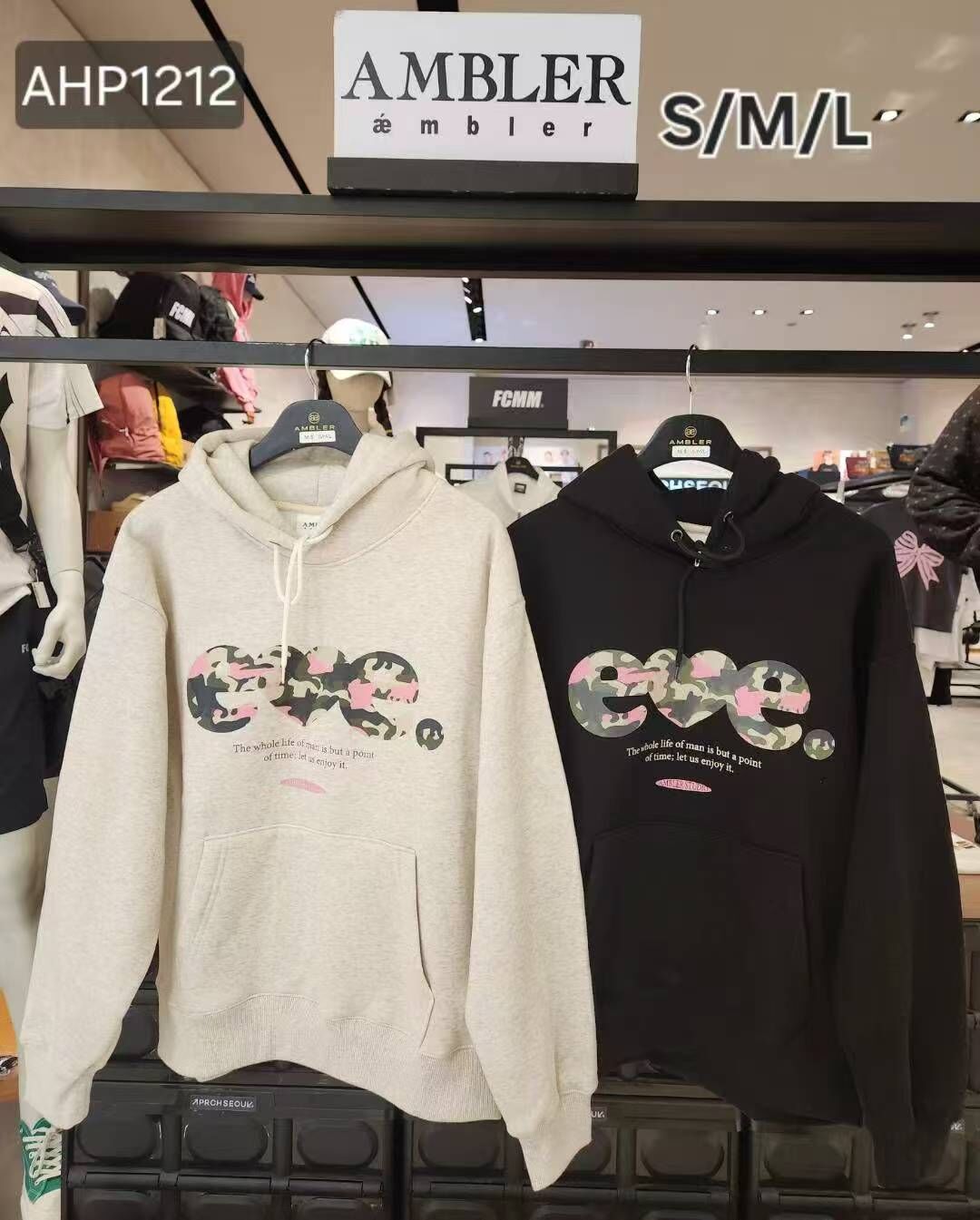 韓國代購 AMBLER 25年新款加絨連帽衛衣AHP1212