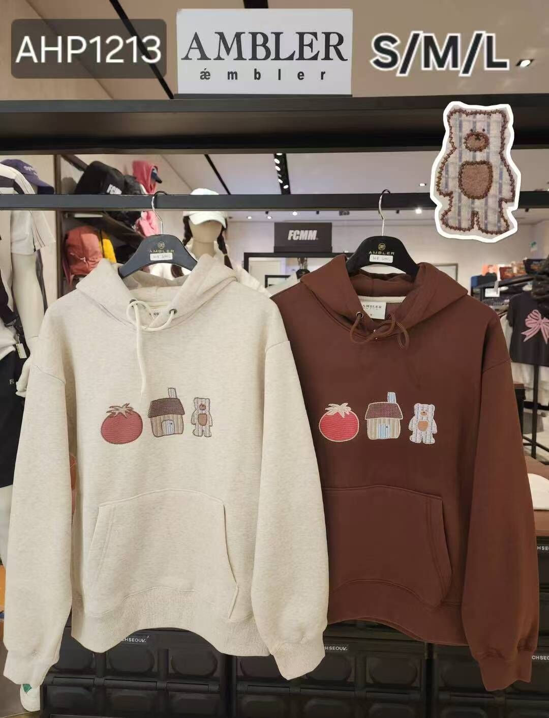 韓國代購 AMBLER 25年新款加絨連帽衛衣AHP1213