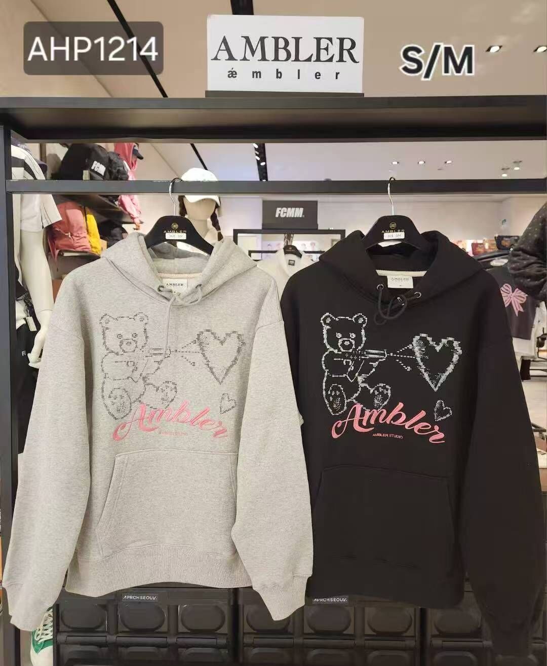 韓國代購 AMBLER 25年新款加絨連帽衛衣AHP1214