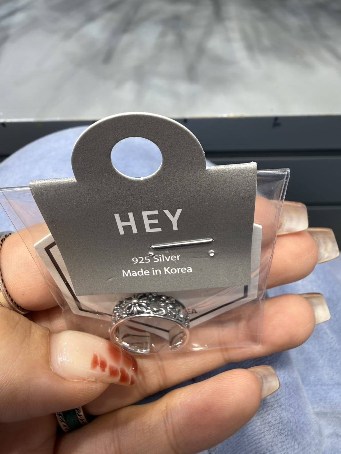 HM5152 ⚪925 克羅心十字粗戒