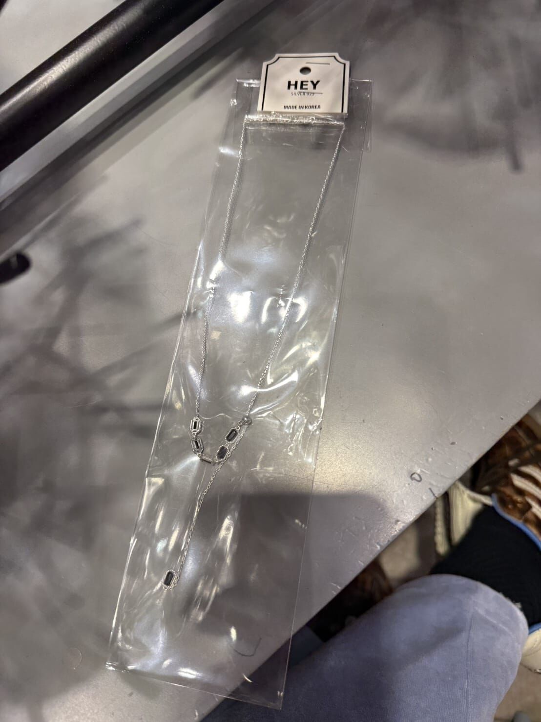 HM5154 ⚪925 黑瑪瑙調節項鍊