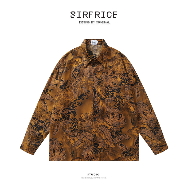 長袖襯衫 花襯衫 阿尼基 日系