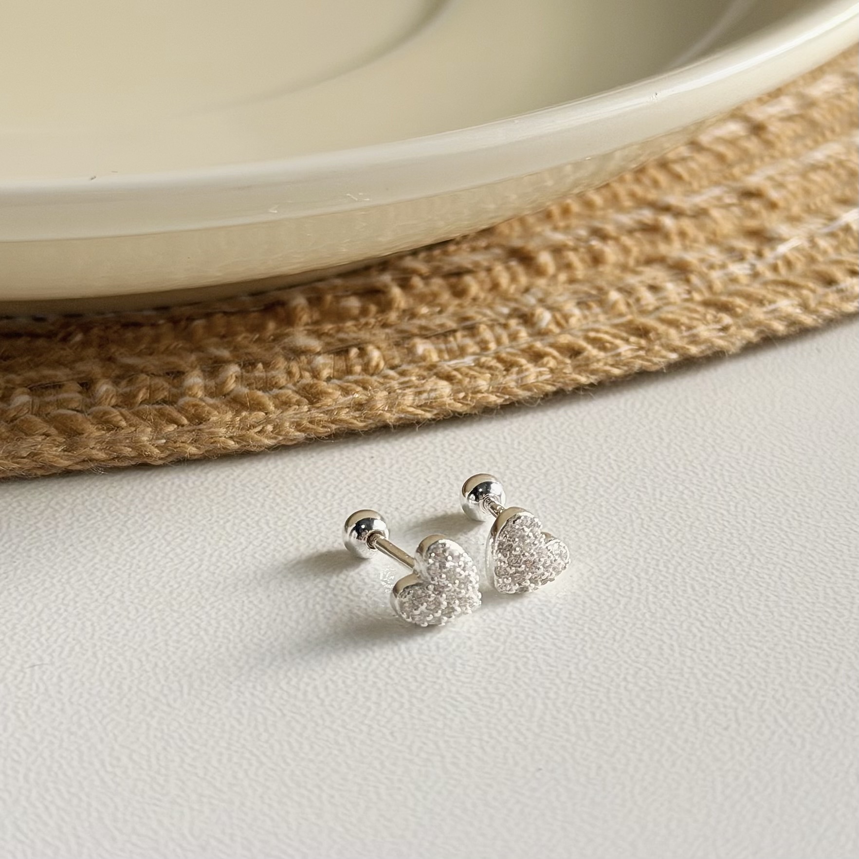 Y273滿鑽愛心純銀鎖針