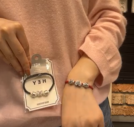 HM5168 ⚪925 蝴蝶造型蜜蠟手鍊