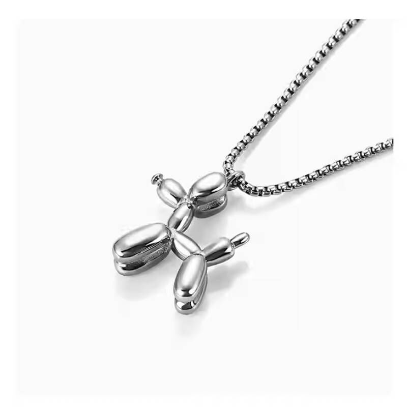 王嘉爾同款可愛氣球立體狗狗鈦鋼項鍊