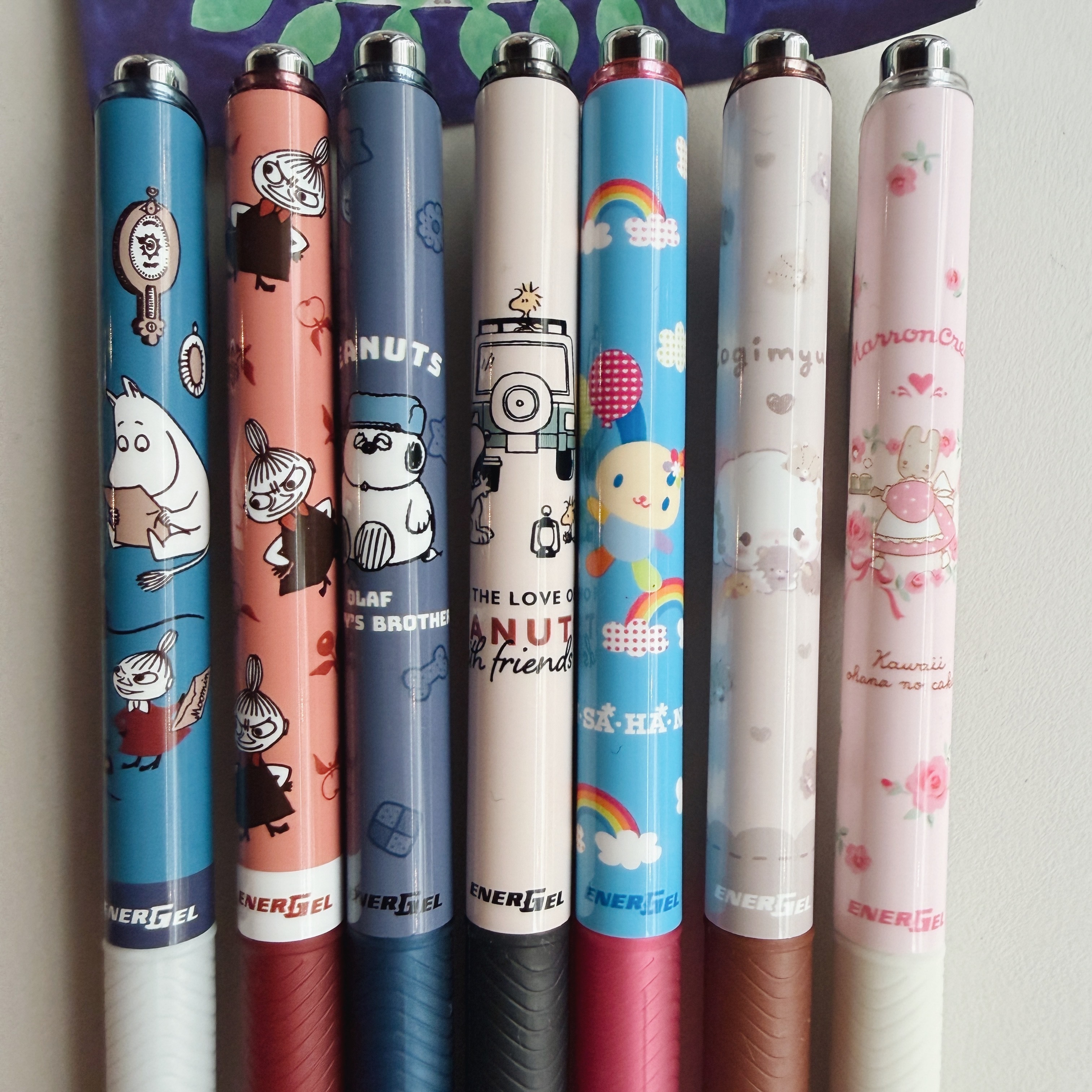 三麗鷗 Moomin snoopy X 0.5黑色 極速鋼珠筆 ENERGEL｜日本Pentel