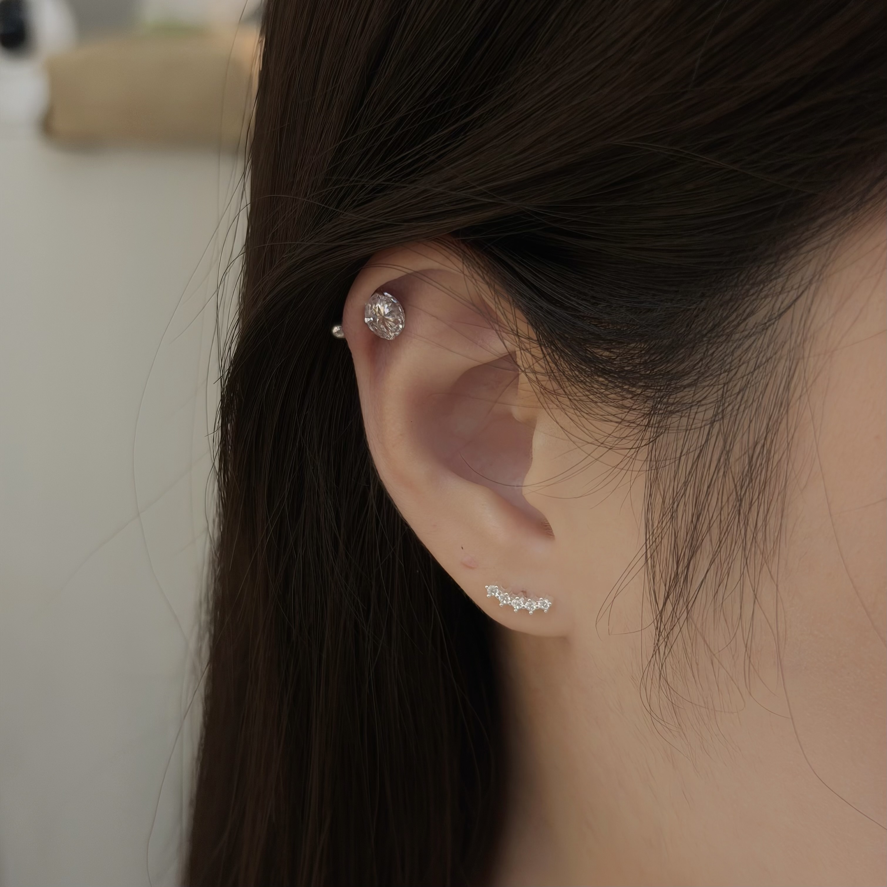 Y268排鑽流星純銀鎖針