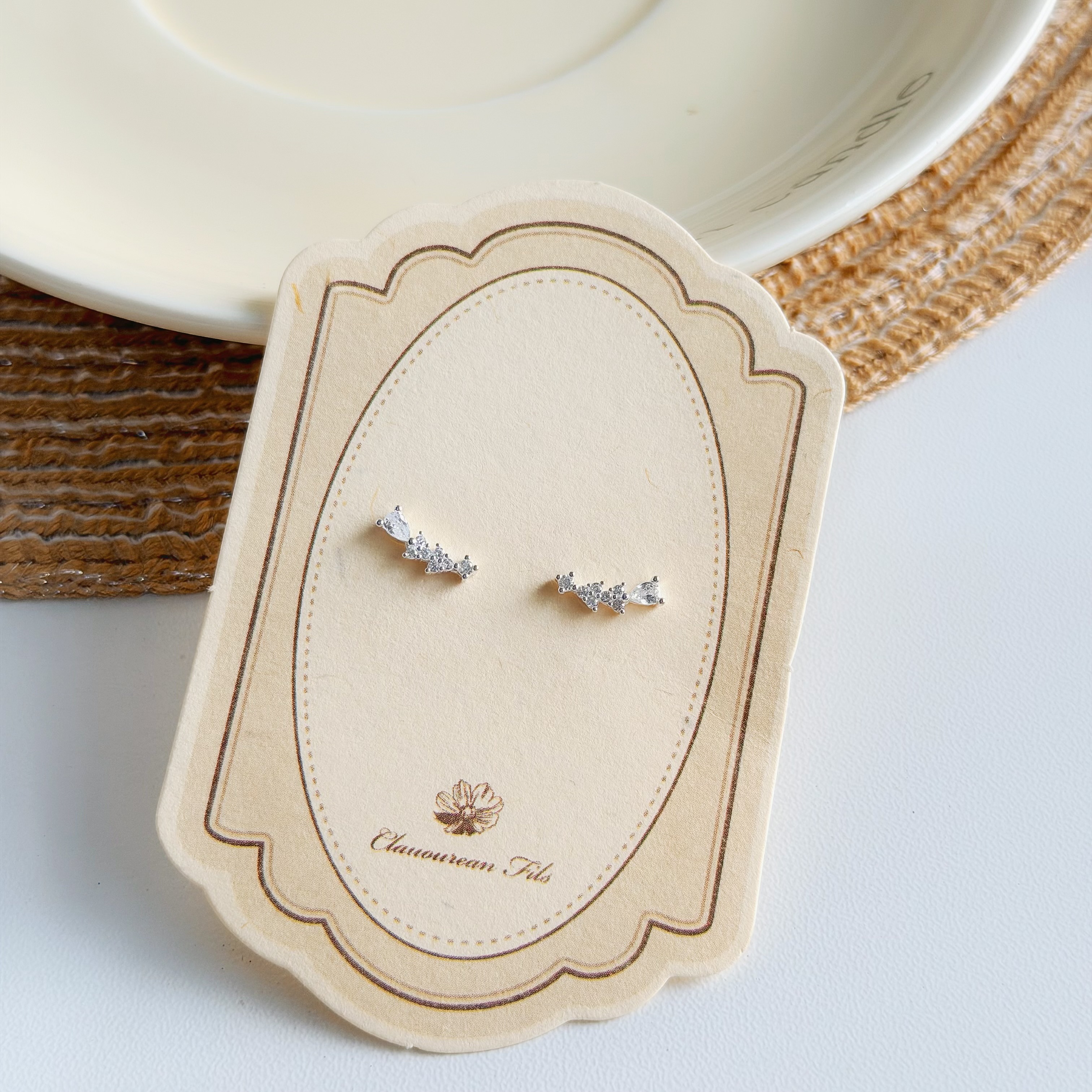 Y269排鑽鋯石流星純銀鎖針