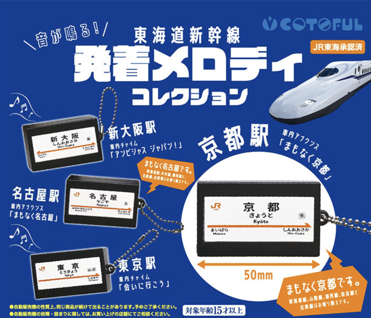 【現貨】東海道新幹線到達與出發音箱扭蛋(全4種)