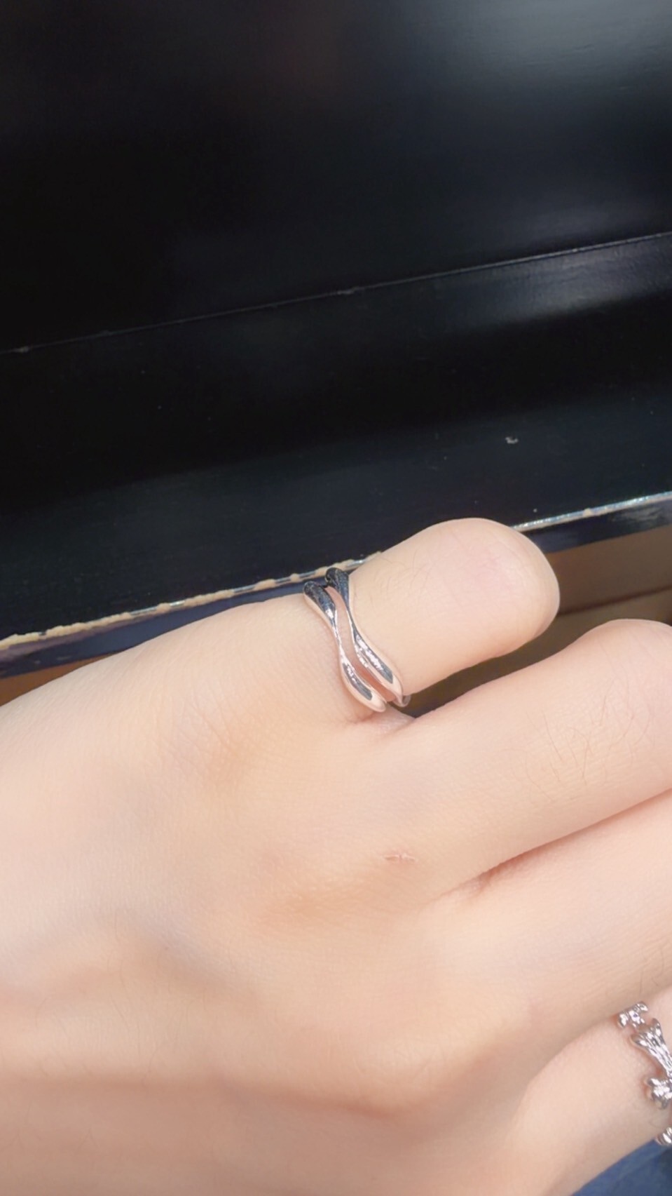 HM5162 ⚪925 波浪雙層尾戒