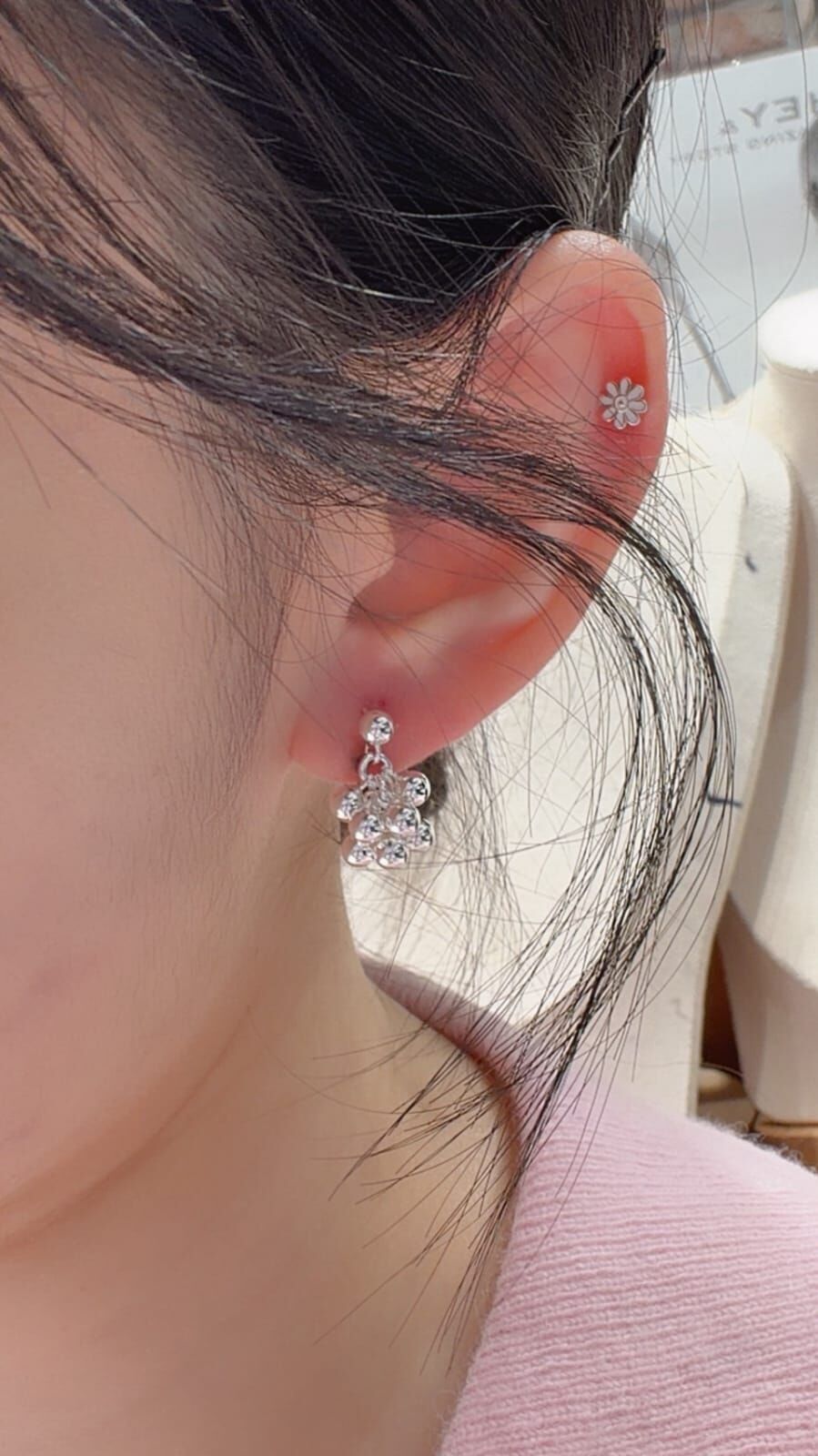 HM5164 ⚪925 銀珠吊吊耳環