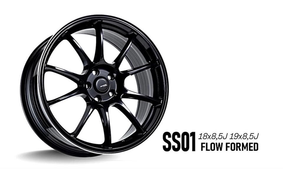 【旋壓輕量鋁圈】DATA CHAMPS WHEELS  18吋 旋壓鋁圈  SS01 亮黑色  8.5J 5/108  5/112  5/114  5/100 四入組