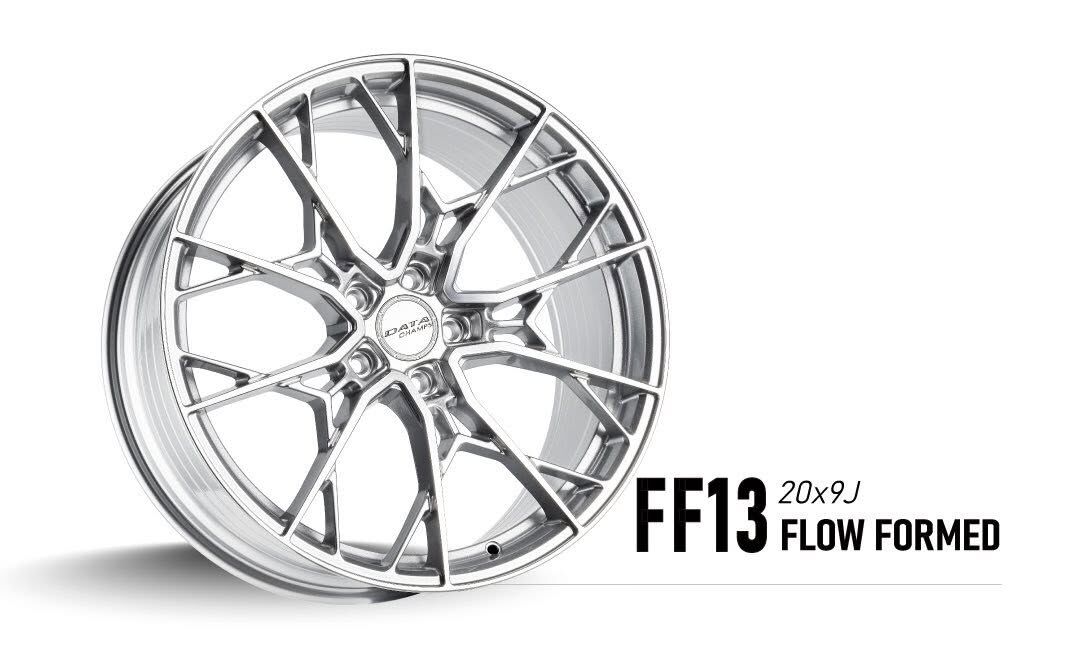 【旋壓輕量鋁圈】DATA CHAMPS WHEELS  20吋旋壓鋁圈 FF13 高亮銀   9 J 5/112 ET32 四入組