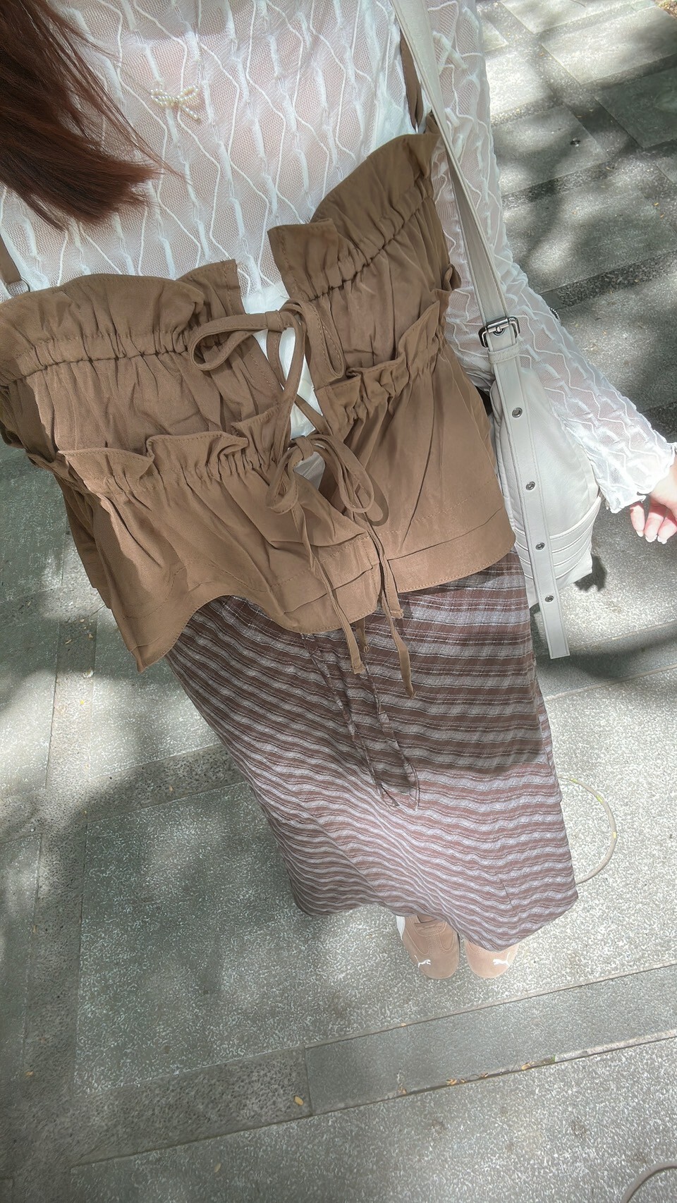 彈彈織紋內搭透膚衫 3colors