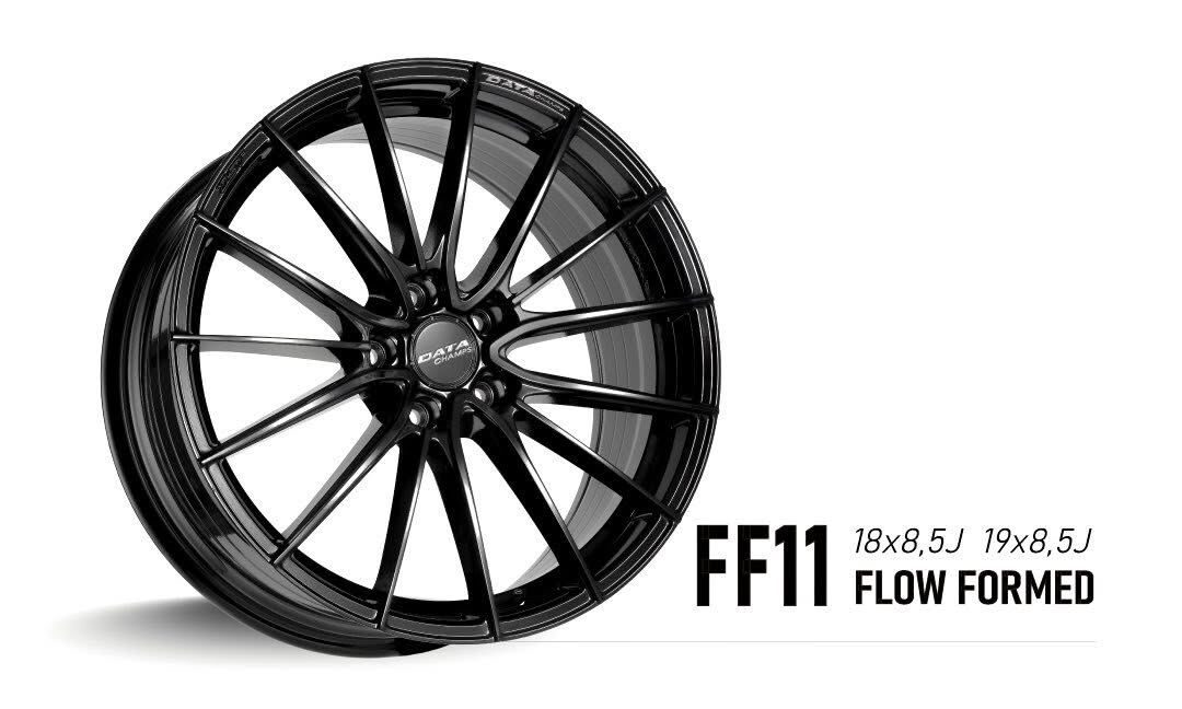 【旋壓輕量鋁圈】DATA CHAMPS WHEELS 19吋 旋壓鋁圈 FF11 鋼琴黑 8.5J 5/108 ET40’ 5/114 ET42’ 5/112 ET35.42  四入組
