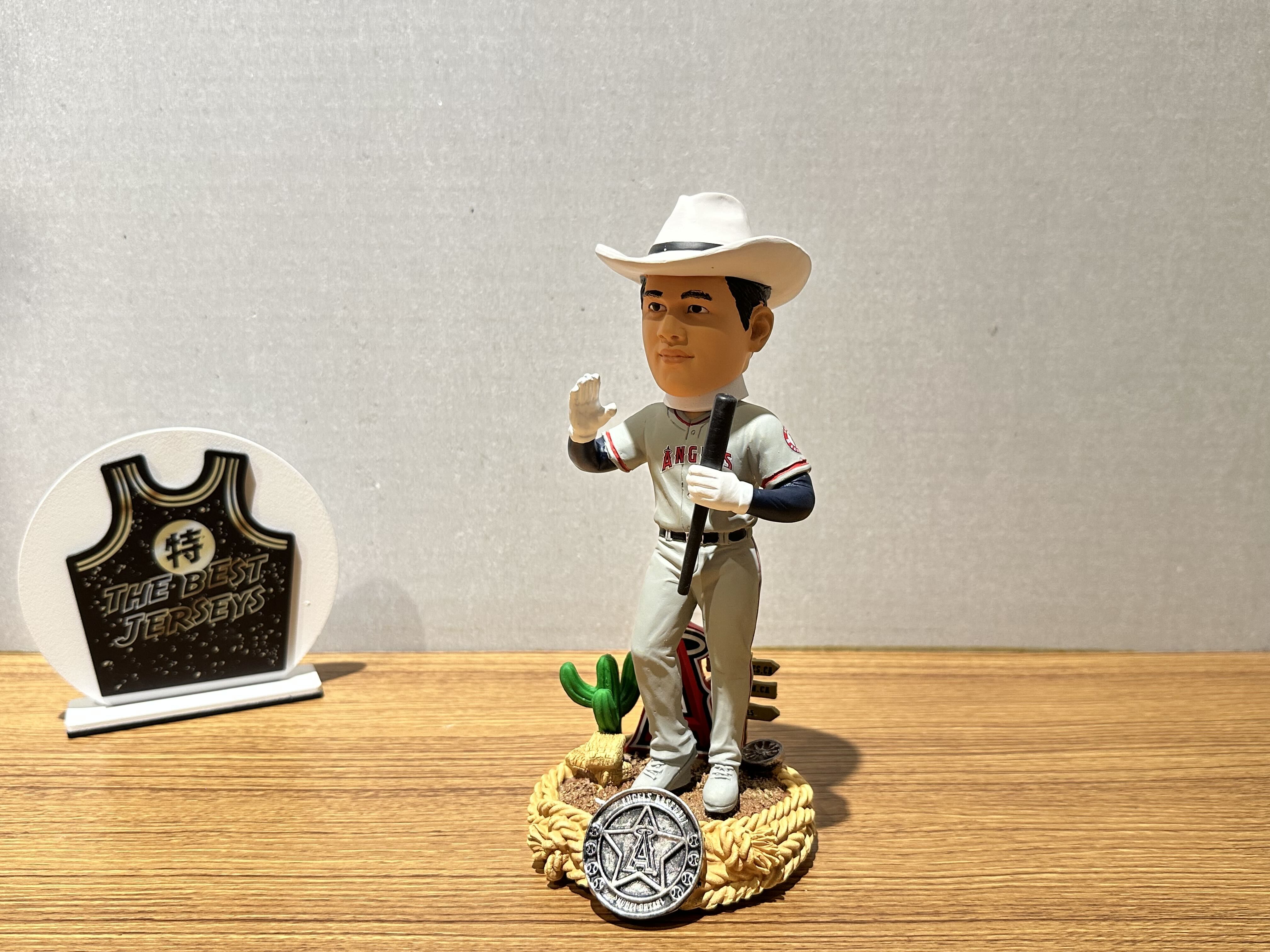 MLB公仔 Shohei Ohtani Los Angeles Angels 洛杉磯天使 灰 牛仔 公仔 Foco Bobblehead 搖頭娃娃 全新含盒裝