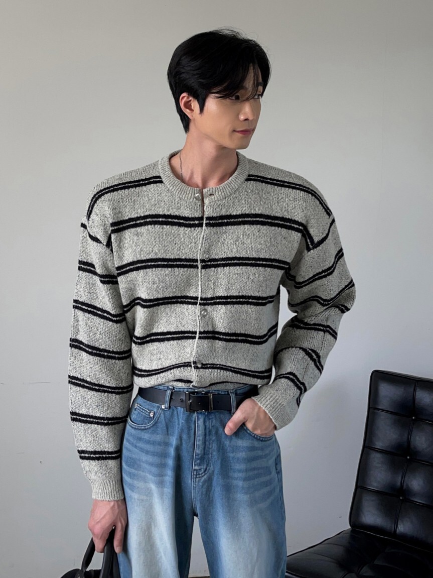 MIU青春條紋開襟衫