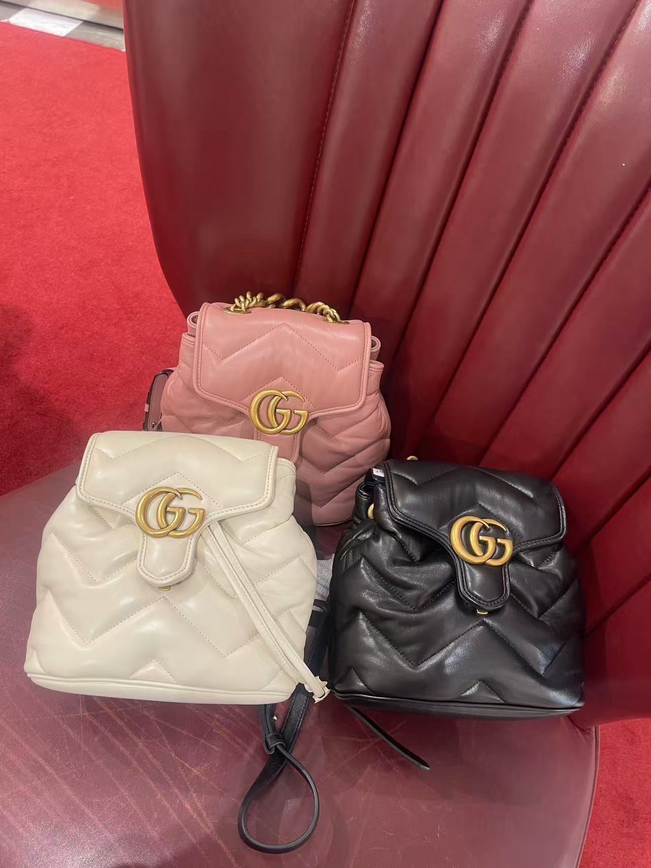 Gucci GG marmont nappa backpack 3 colors 777253