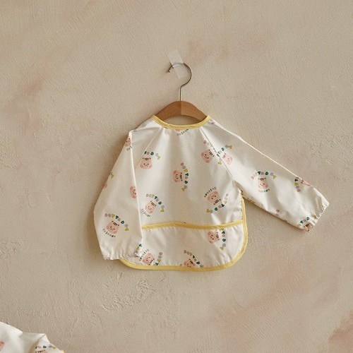 25F/W DTD Happy萌趣圓圓臉系列-防水輔食罩衣(長袖)