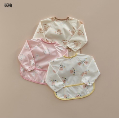 25F/W DTD Happy萌趣圓圓臉系列-防水輔食罩衣(長袖)