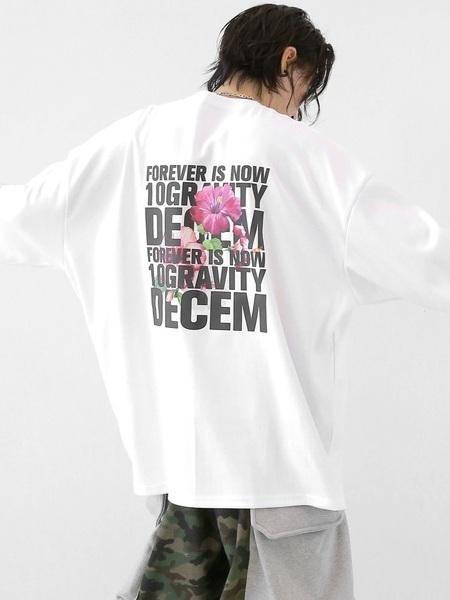 花朵寬鬆長袖T恤