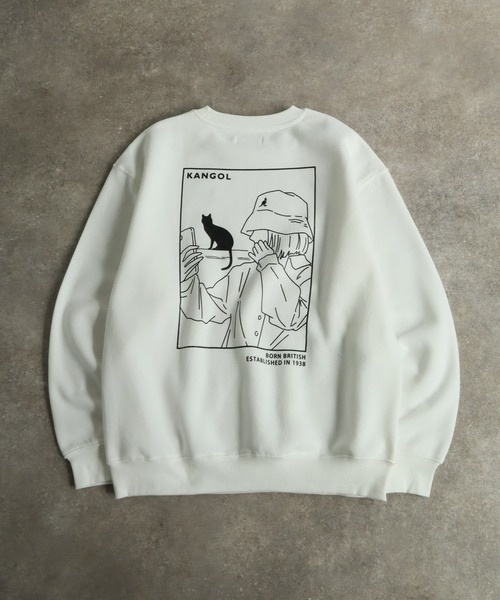 KANGOL / Back Print Cat Sweatshirt
