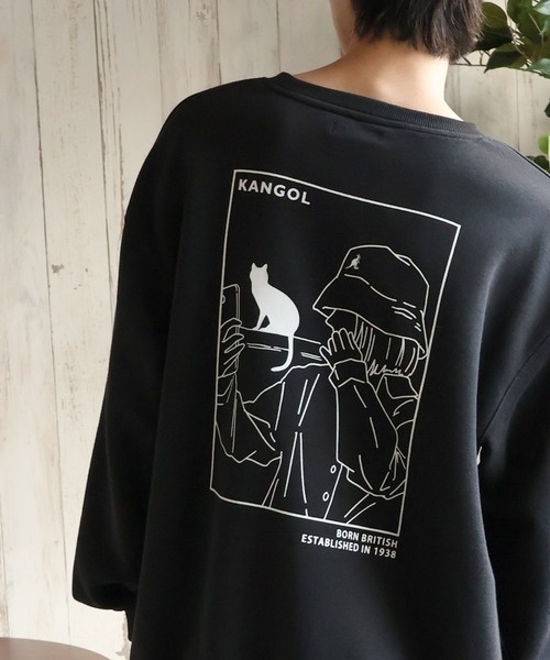 KANGOL / Back Print Cat Sweatshirt