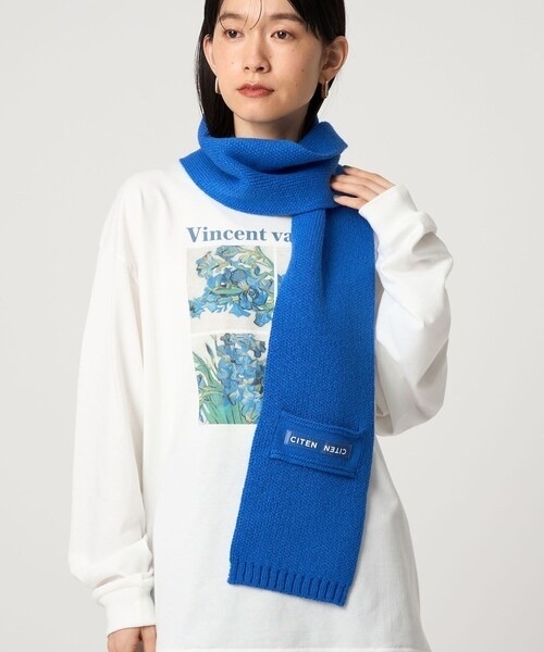 CITEN / Clear logo knit scarf